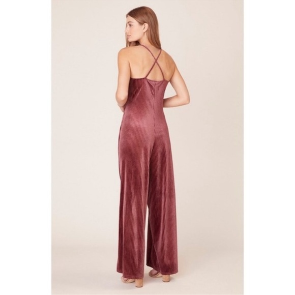 Jack by BB Dakota Magic Touch Velvet Wide Leg Ribbed Jumpsuit - Picture 3 of 14